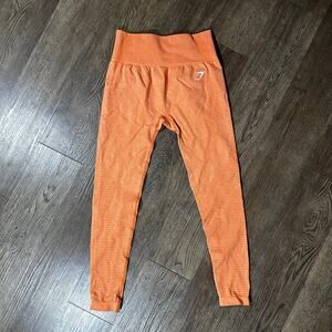 GYMSHARK Orange Vital Seamless 2.0 Leggings M